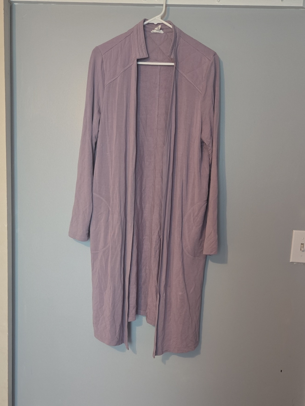 Lightweight Lavender Long Open-Front Robe